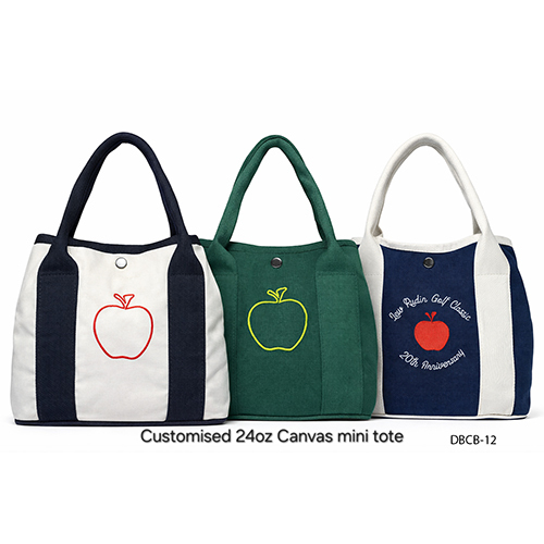 DBCB-12 Customized 24oz Canvas Mini Tote Bags