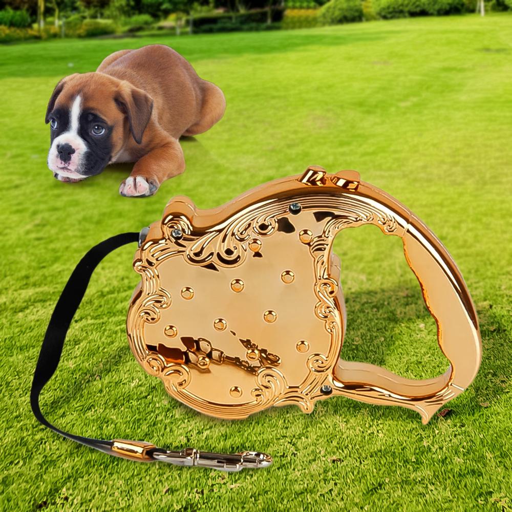 Retractable Telescopic Belt Rope Cat Golden Traction (3M Approx / 1 Pc) - Color: Mix