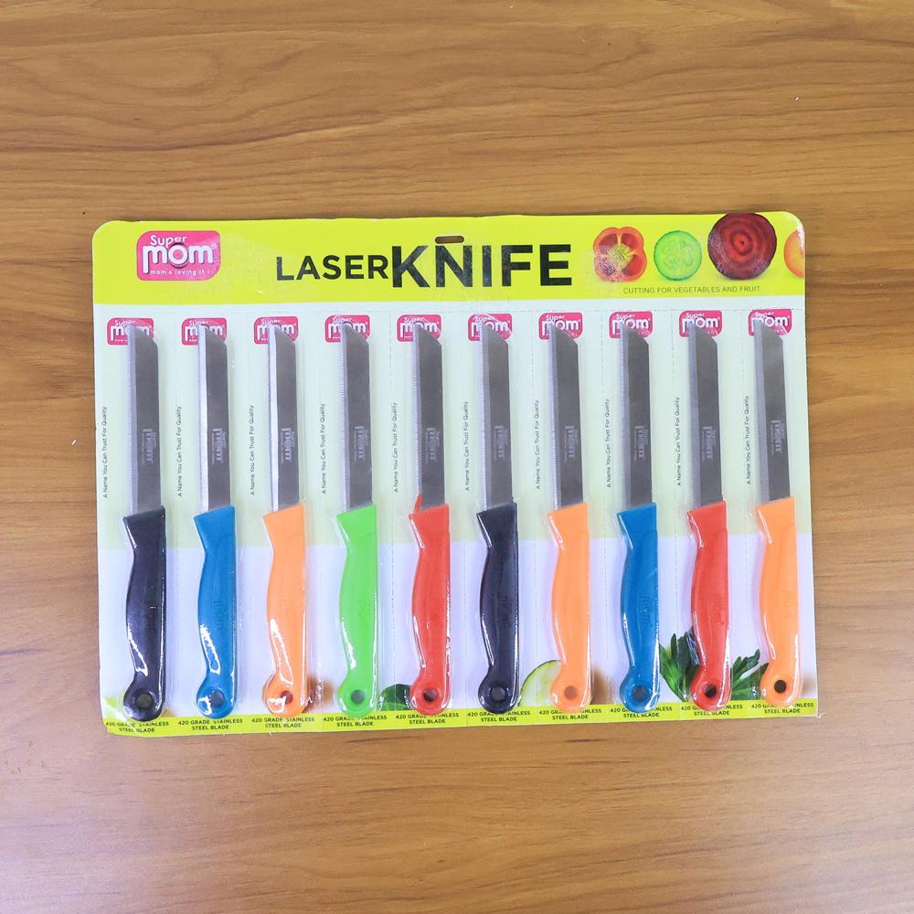 Supermom Stainless Steel Kitchen Laser Knife, Chhari (10 Pc / Set)