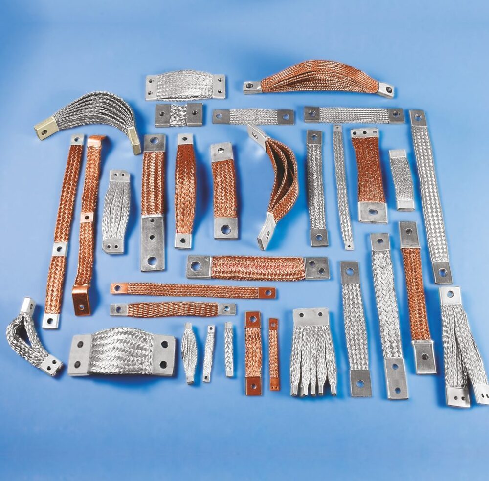 Copper Flexible Braided Connectors - High-strength Hard Alloy, Multigrade, Galvanized Surface, Flexible For Tight Spaces, Corrosion And Rust Resistant
