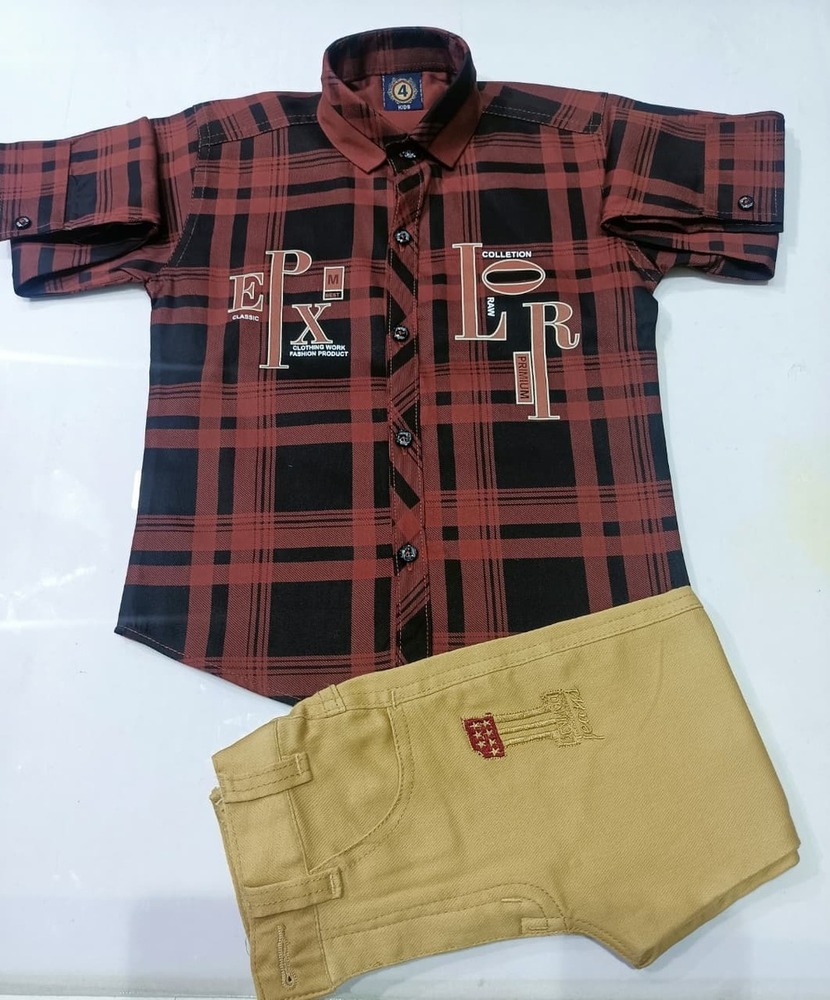 Designer Full Seleves Kids Shirt Pant