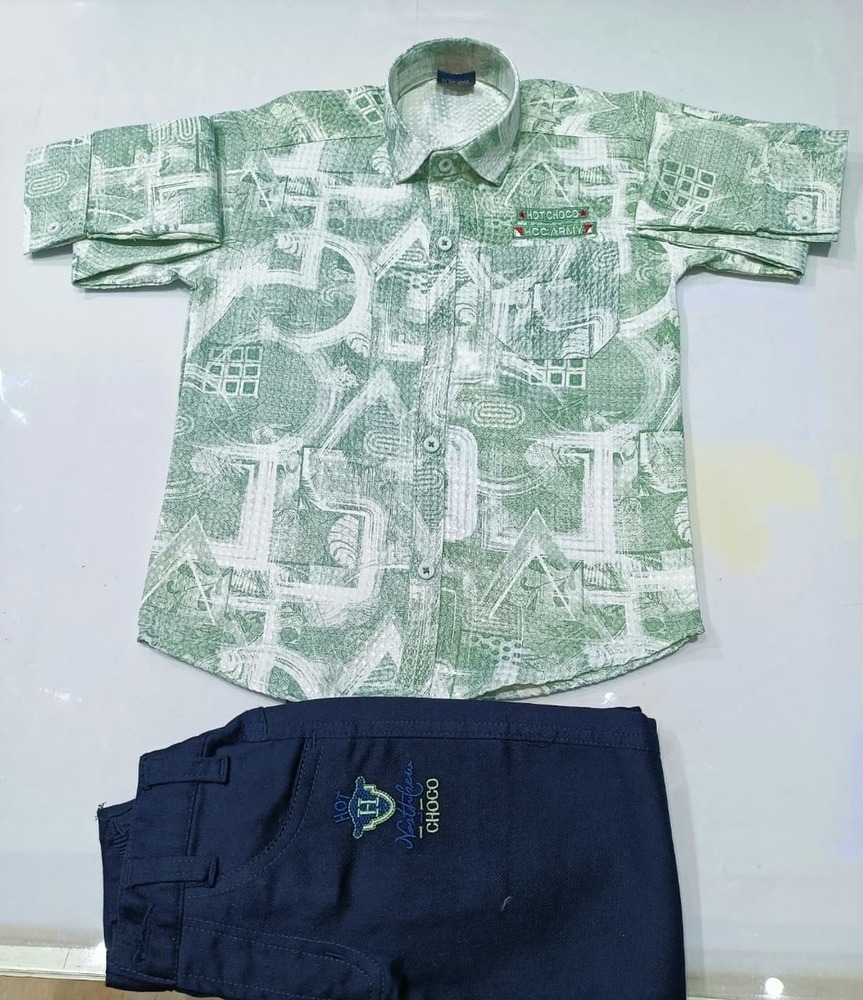 Fancy Full Seleves Kids Shirt Pant