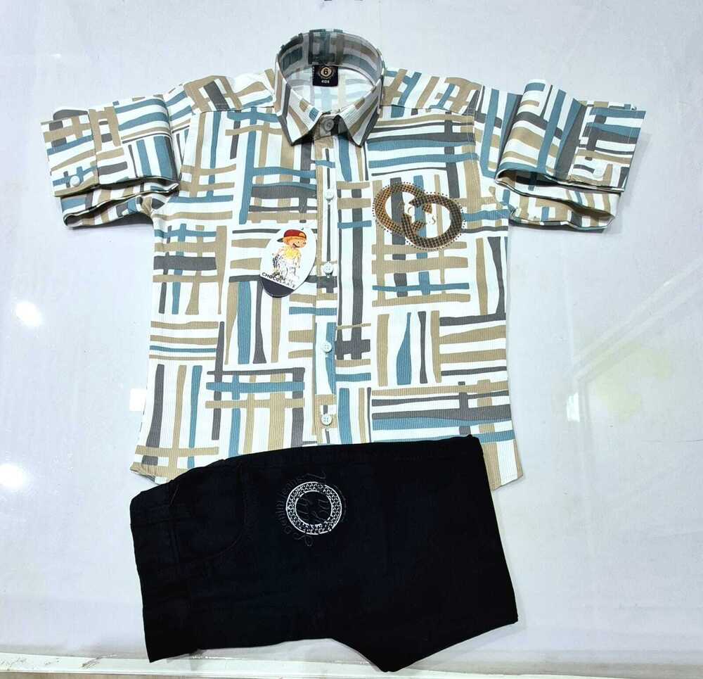 Kids Printed Full Seleves Shirt Pant