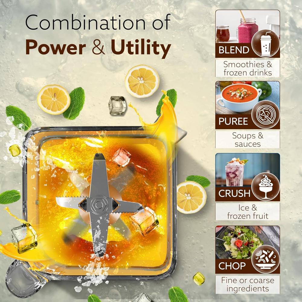 AGARO Imperial Professional Blender, Low Noise, 2200W Powerful Copper Motor, 2.5L Capacity(34222)
