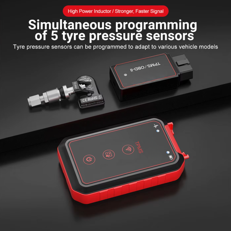 PS001 TPMS Tool Tire Pressure Sensor Programming Activation 2.8in Screen 4 Sensors Included