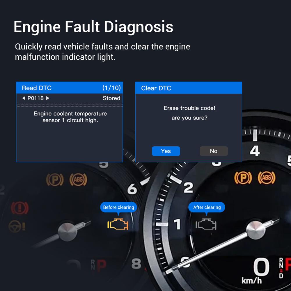 M60 Car & Motorcycle Scanner 2.4in Color Screen OBDII Battery Startup Test