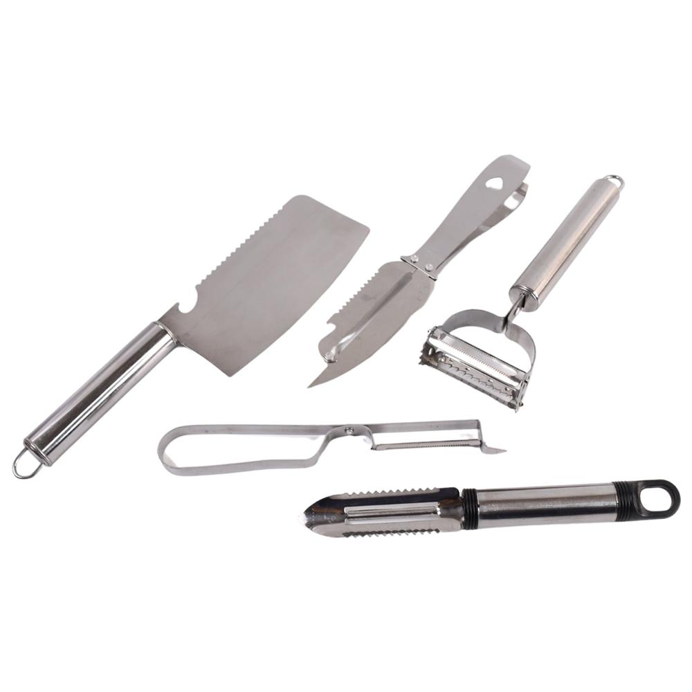Multifunctional peeler, grater, fruit peeler, kitchen household gadget set (5 Pc Set)