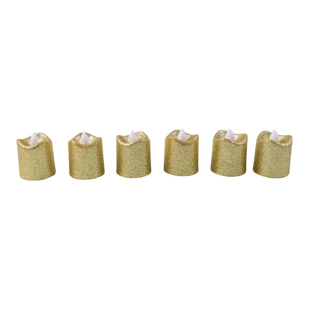 christmas Premium Glitter LED Tealight Candles (24 Pc Set)