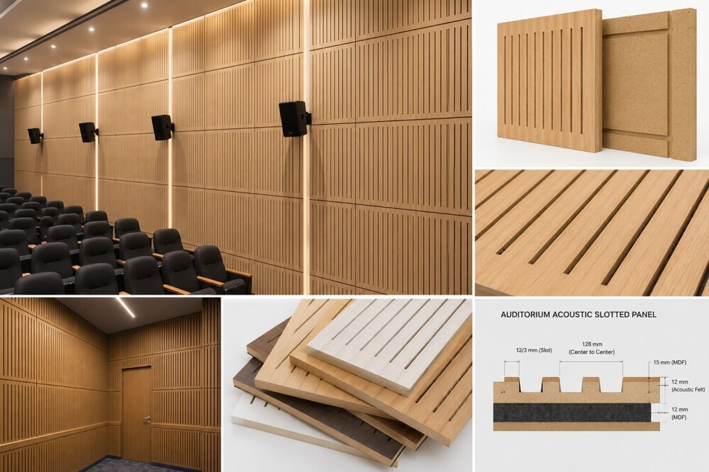 Auditorium Acoustic Slotted Panel