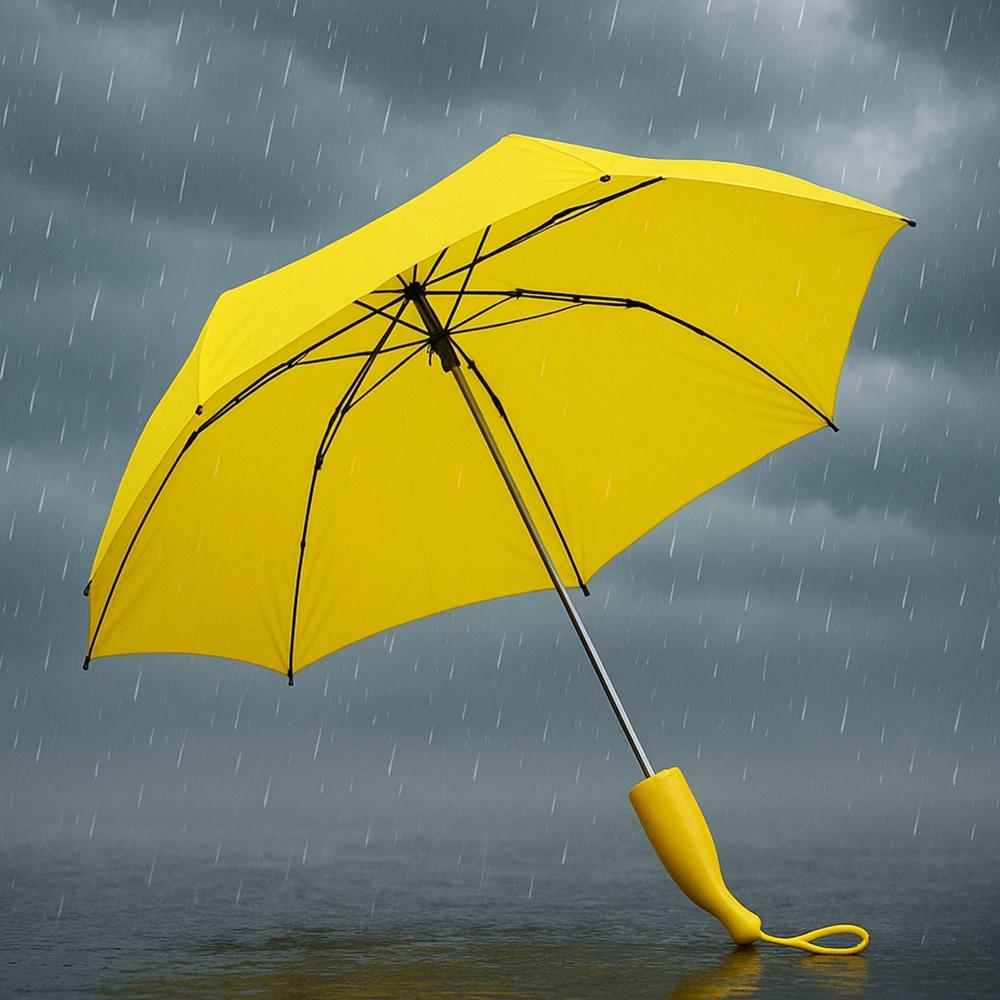 Stylish Banana Shaped Mini Foldable Umbrella - Color: Mix