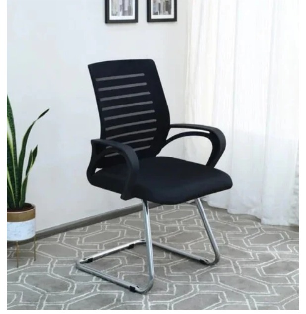 C107 Black Visitor Cafe Chairs