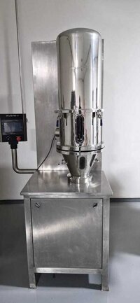 Fluid Bed Processer Machine - Stainless Steel Ss 304/316, Custom Size 1200x950x2100 Mm, Silver | Plc Hmi Control, Uniform Fluidization, Cip/sip Compatible, Explosion Vents, Digital Batch Timer