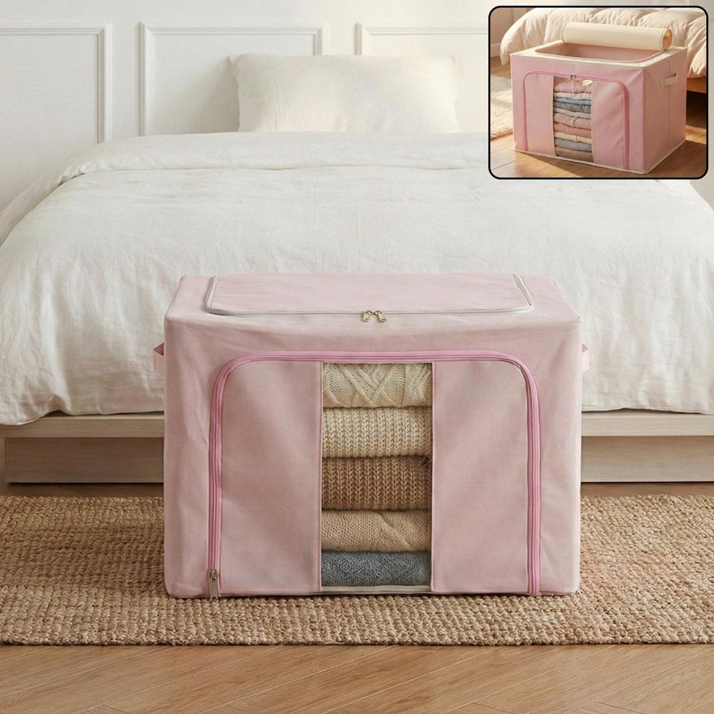 Foldable Fabric Clothes Storage Organizer Box (33 49 Cm, 1 Pc) - Color: Mix
