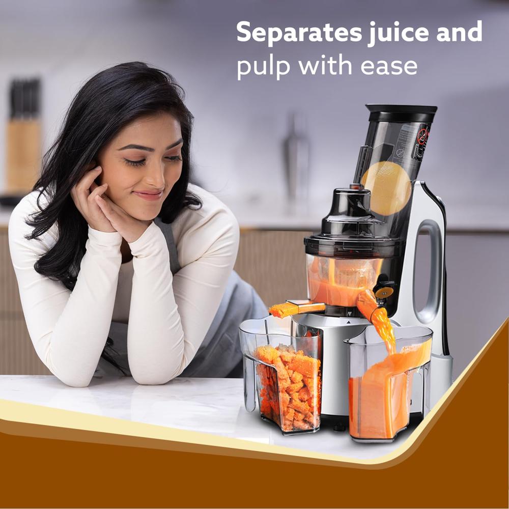 AGARO Imperial Slow Juicer, Professional Cold Press Whole Slow Juicer, 240 Watts Power Motor(33847)