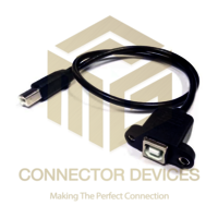 Panel Mount Usb B Female To Usb B Male Cable