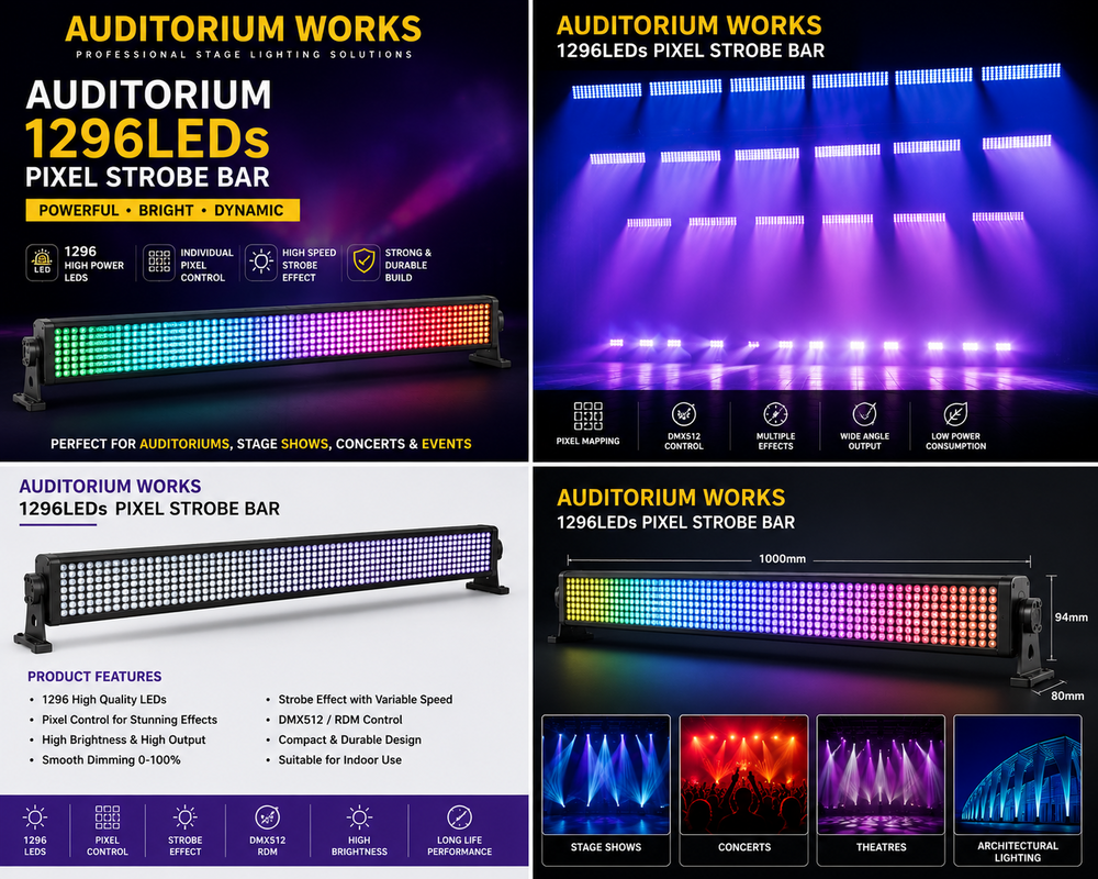 Auditorium 1296LEDs Pixel Strobe Bar