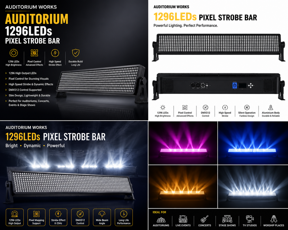 Auditorium 1296LEDs Pixel Strobe Bar