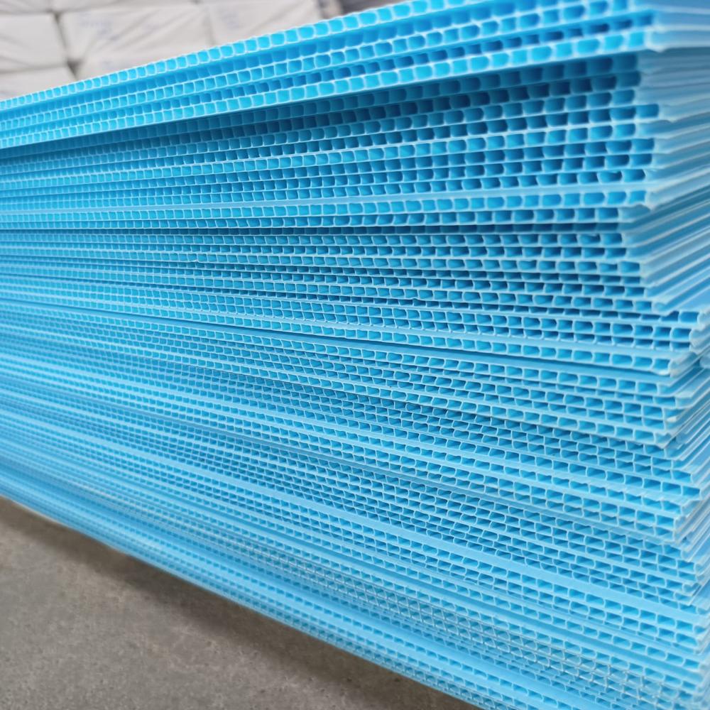 Pp Corrugated Plastic Sheets - Color: Sky Blue