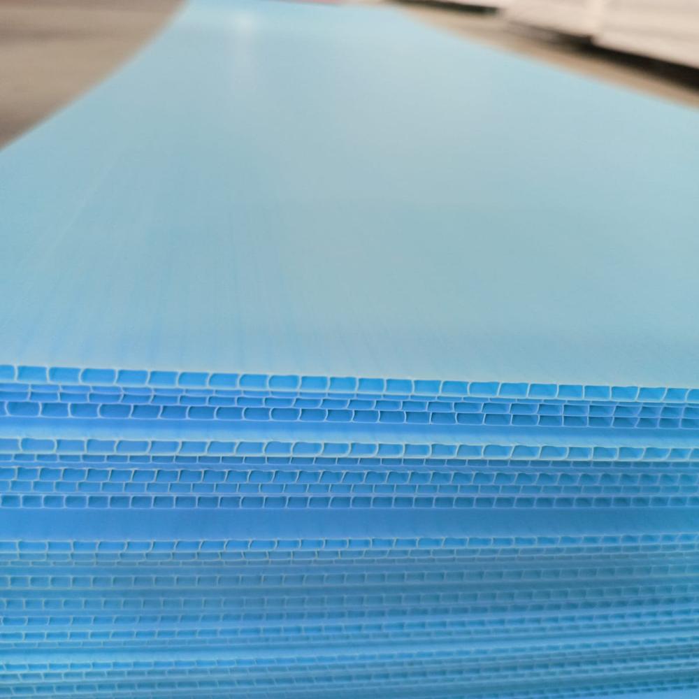 Pp Corrugated Plastic Sheets - Color: Sky Blue