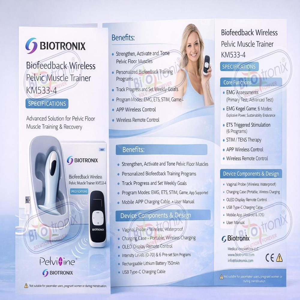 Wireless EMG Pelvic Muscle Recovery Device for Physiotherapy Treatment