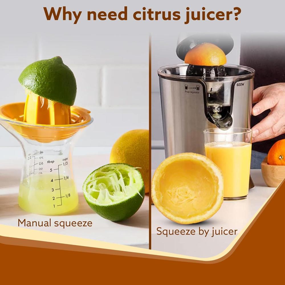 AGARO Regency Electric Citrus Juicer 350W, 650 ml, Pulp Regulator, AC Copper Motor(34062)