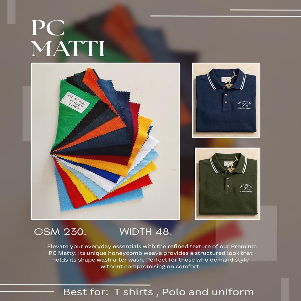 220 GSM PC Matti T-Shirt Fabrics