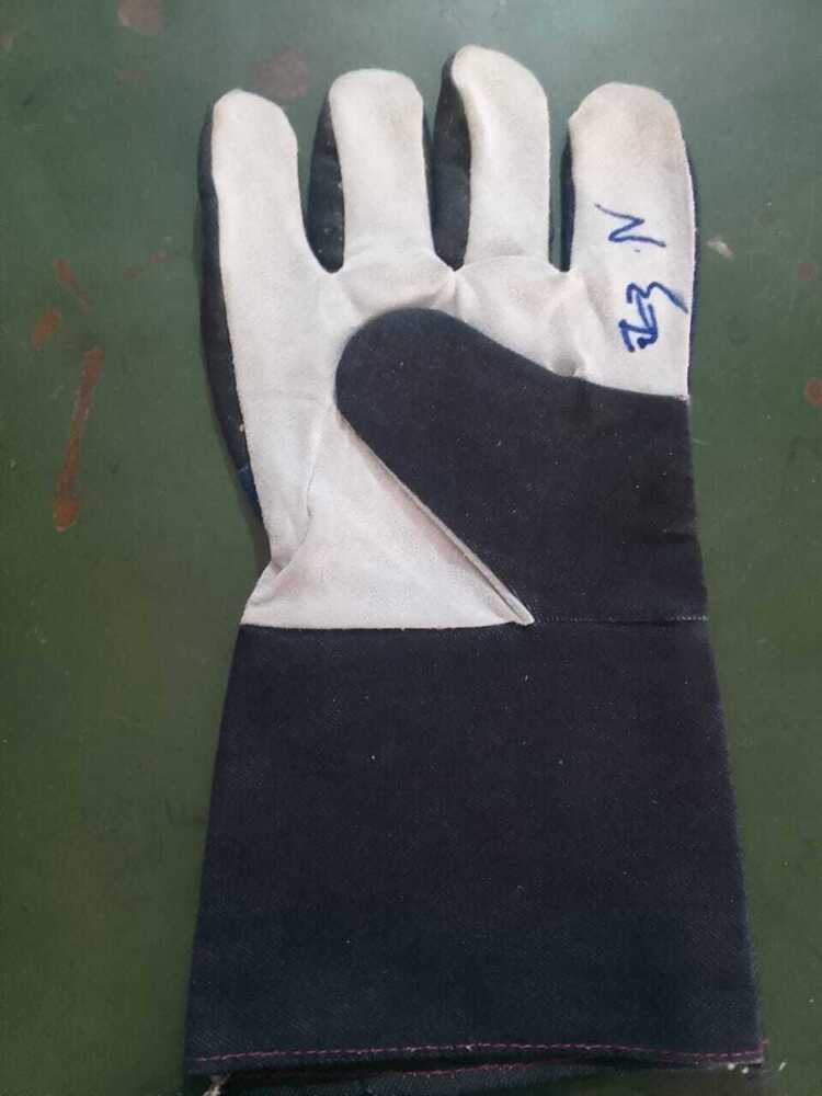 Leather jeans gloves