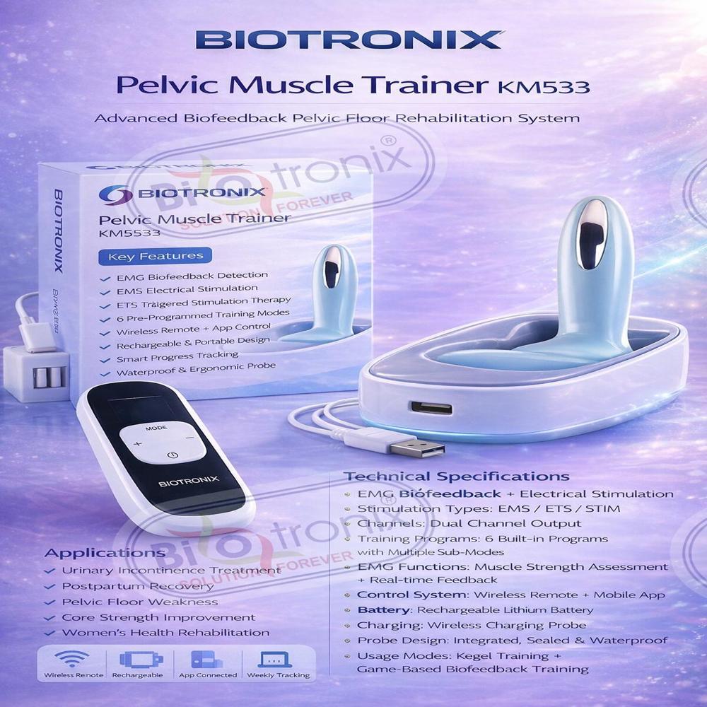 Smart Pelvic Rehabilitation Machine with ETS Triggered Muscle Activation