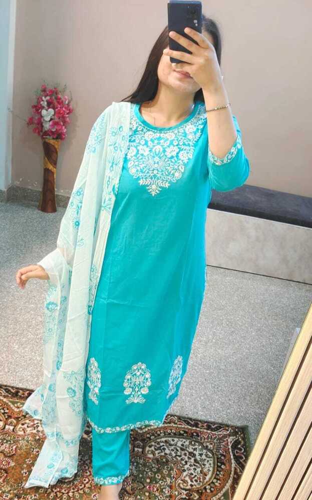 Inverted Embroidery Designer 3 Piece Suit Set