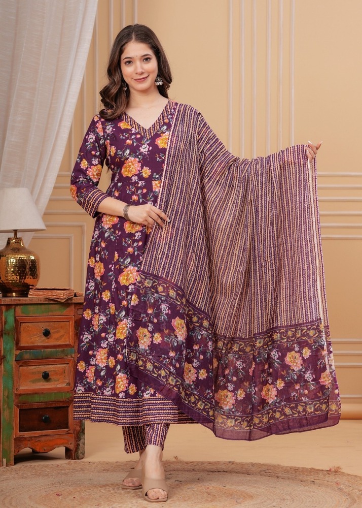 Taj Cotton Fancy 3 Piece Suit Set