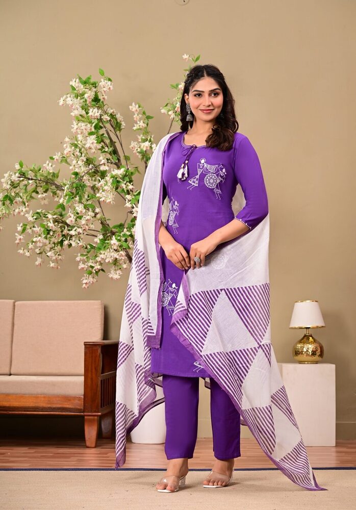 Ancient Print Fancy 3 Piece Suit Set