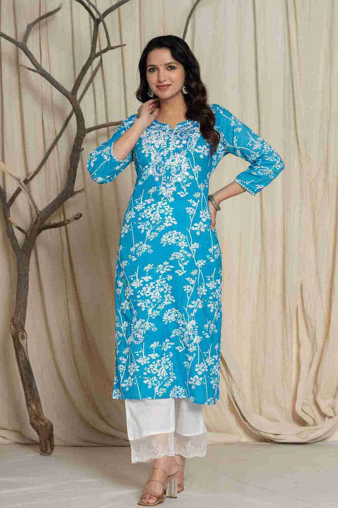 Chikankari Printed 2 Piece Set