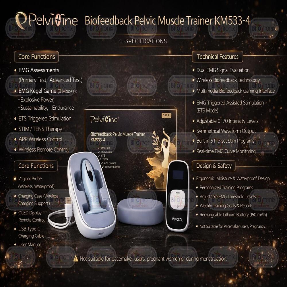 Wireless Pelvic Floor Rehabilitation Equipment for Daily Muscle Exercises