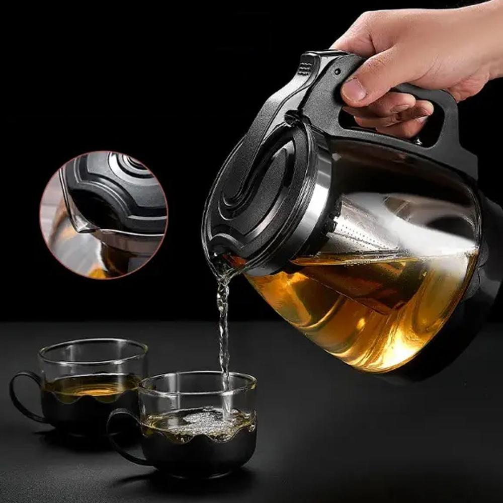 Flame Proof Glass Kettle and Cup Set with Strainer High Quality Set 24 Pc