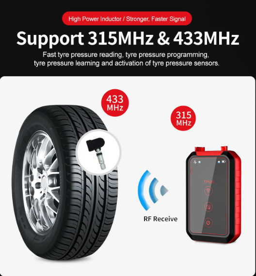 PS001 TPMS Tool Tire Pressure Sensor Programming Activation 2.8in Screen 4 Sensors Included