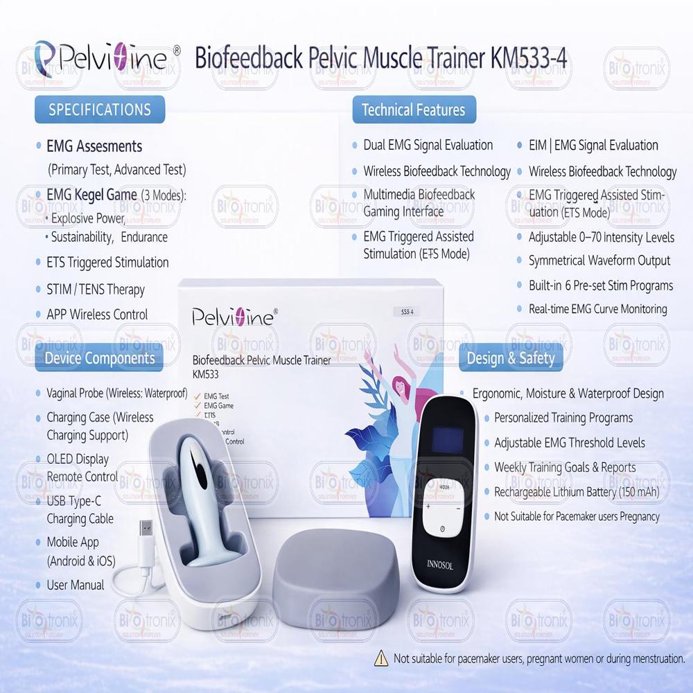 KM-533-4 Portable Kegel Therapy Trainer for Pelvic Muscle Strengthening