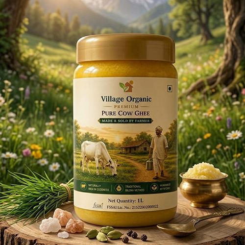 1Ltr Village Organic Pure Cow Ghee