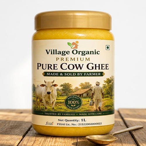 1Ltr Village Organic Pure Cow Ghee