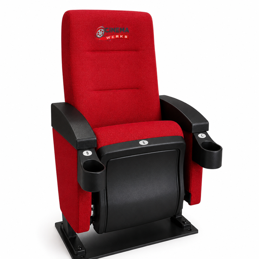 Push Back Auditorium Chair With Armrest