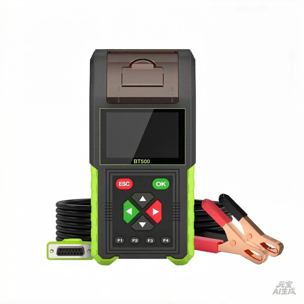BT500 Battery Analyzer built-in Thermal Printer 12V 24V Current Leakage Relay Test
