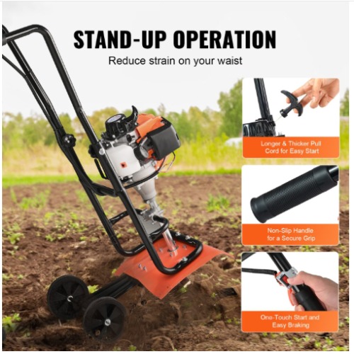 Neptune Mini Tiller with 2 Stroke Advanced Technology 52CC Petrol Engine