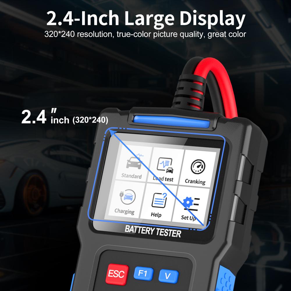 BT300 Battery Tester 12V 24V Universal Load Test Waveform Charging System Analyzer