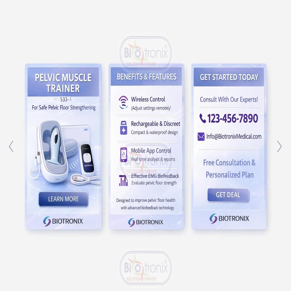KM-533-4 Wireless Pelvic Therapy Device for Advanced Kegel Rehabilitation