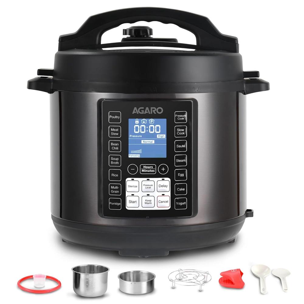 AGARO Imperial Electric Pressure Cooker, 6 litres 1300 W (33426)
