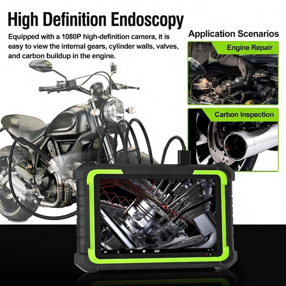 M400 Pro Motorcycle Diagnostic Scanner, Full System, 40+ Brands, Android, WiFi, Bluetooth