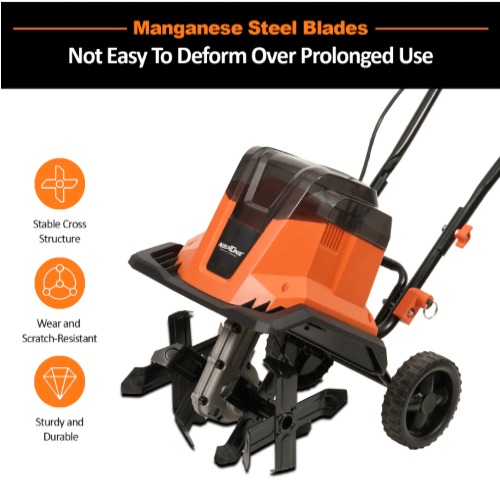Neptune NC-40B 11-Inch 2X20-Volt Lithium-Ion Cordless Electric Garden Tiller