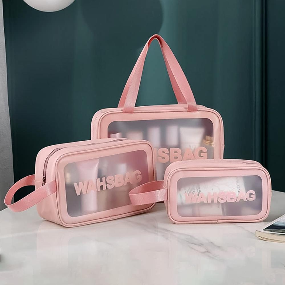 Cosmetic Pouch, Make Up Bag For Home & Travel,Accessories Set Of 3 - Color: Mix