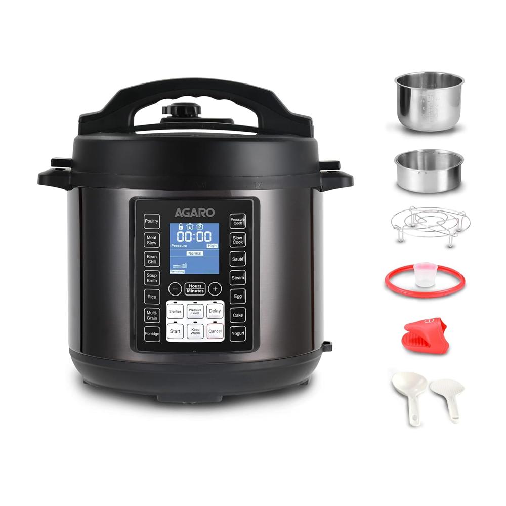 AGARO Imperial Electric Pressure Cooker, 8 Litres Inner Pot (33872)