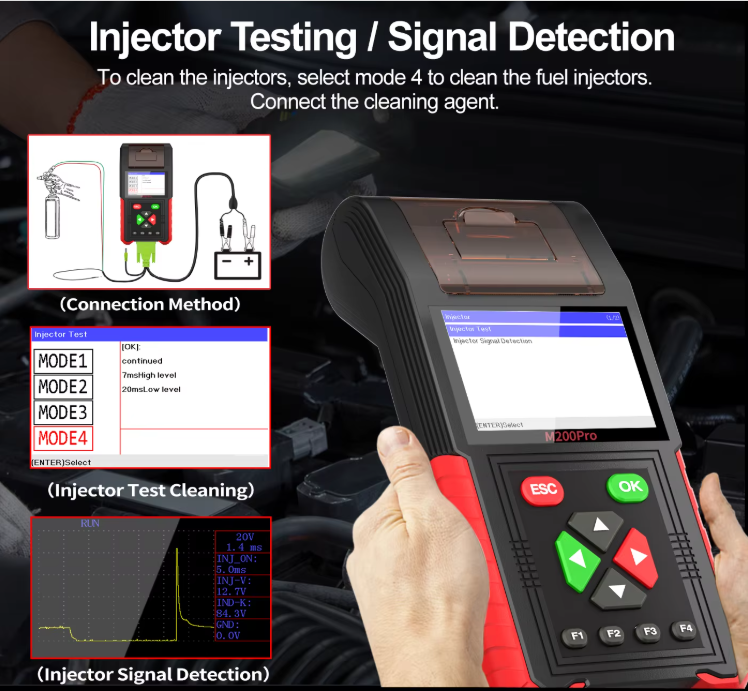 M200 Pro Motorcycle Diagnostic Scanner, Full System, 14+ Brands, Android Touchscreen, WiFi