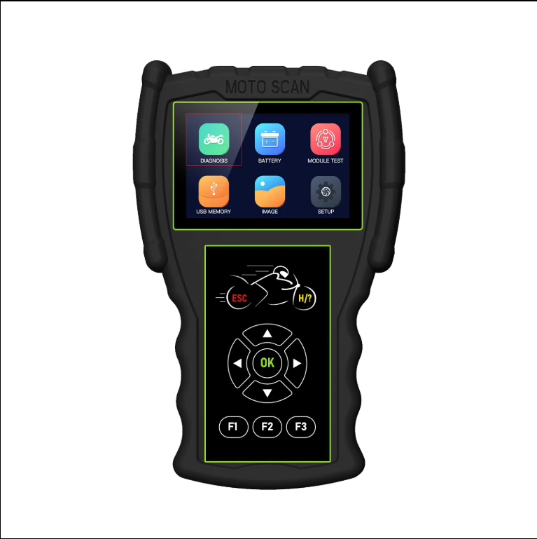 M100 Pro 2-in-1 Motorcycle Diagnostic Scanner & Battery Tester, 14 Brands, Color Screen